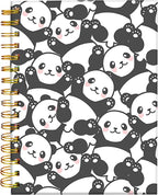iampanda Spiral Journal Notebook,Cute Strong Twin-Wire Binding with Premium Paper for Girl Women,60 Sheets A5 College Ruled Notebook/Journal,Perfect for School Office Home Gifts,Smile Panda