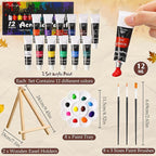 Cholemy 36 Pcs Paint and Sip Kit for Adults 8''x10'' Pre Drawn Canvas for Painting DIY Afro Acrylic Painting Kit Wood Easel Brushes Date Night Bulk for Christmas Party Gifts(Fall Scarecrow)