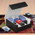 Mlikero Card Deck Case, Trading Card Storage Box for Magnetic Cards Holder and Hard Plastic Cards Protectors, Leather Magnetic Closure Deck Box Fit for MTG, TCG