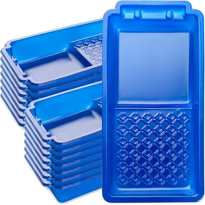 Mister Rui 4 Inch Paint Tray Liners, 15 Pack, Plastic Paint Trays, Small Paint Trays for Painting