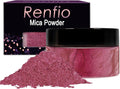 Renfio 100g Mica Powder Pigment, Metallic Natural Dye Mineral Pearl Shimmer Epoxy Resin Dye for Painting Soap Making Slime Bath Bombs 3.5 Oz - Hawthorn Rose