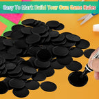 Coopay 1 1/2 Inches Plastic Poker Chips Learning Counters Disks Bingo Chip Counting Discs Markers for Math Practice and Poker Card Game Tokens, Teaching Rewards, 200 Pieces (Black)