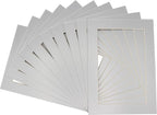 6x8 Mat for 8x10 Frame - Precut Mat Board Acid-Free Metallic Silver 6x8 Photo Matte for a 8x10 Picture Frame, Premium Matboard for Family Photos, Show Kits, Art, Picture Framing, Pack of 100 Mats