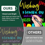 SILENART Chalk Markers - Vibrant 8 Pack - Dry Erase Markers Pen - Liquid Chalk Markers for Blackboard Chalk Board Windows Glass Acrylic Calendar Board - Erasable Chalk Marker (Red)
