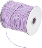 MECCANIXITY Waxed Cord 1.5mm Waxed Polyester Cord 175 Yard Wax String for Bracelet Making,Necklaces, Beading,Jewelry Making and DIY Crafts(Light Purple)