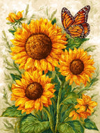 Moohue 14ct Counted Stamped Cross Stitch Kits for Adults Flowers Printed Cross Stitch Patterns Art Crafts Cross Stitch Supplies (Flowers 12)