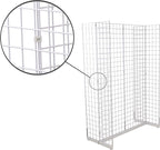 Gridwall Joining Clip Connectors for Grid Panels, Powder-Coated or Chrome Plated Steel (Quantity 10) (10, Black)
