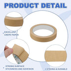 MECCANIXITY Masking Tape 0.7 Inch x 21 Yard Painter's Tape Brown Paint Tapes for DIY Crafts Arts Drawing Decoration Labeling Car Painting Artist Teachers, Pack of 6