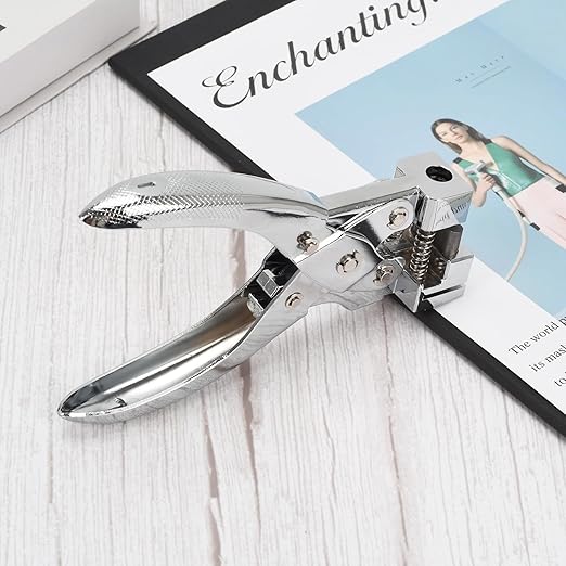 T-Slot Hole Punch Heavy Duty - Handheld Punch for ID Cards, Plastic, Cardstock, Cardboard & PVC - Sharp Visible Blade Edge, Durable Zinc Alloy Construction, Easy Spring Action for Fast, Clean Holes