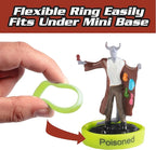 Flexible Condition Rings Status Effect Markers (120 Rings for Standard & Large)- 24 Different Conditions DND Flexible Design- Easy Affix Base Slides Under Figure- Compatible w Pathfinder & RPG Games