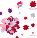Flower Stickers, Felt Stickers for Kids, Felt Flowers for Crafts, Craft Supplies for Scrapbooking 120pcs 1" to 3" Size