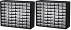 Akro-Mils 64-Drawer Plastic Drawer Storage Cabinet for Garage Organization, Bead Organizer, Building Bricks Storage, Teacher Toolbox, Makeup Organizer, 20-Inch W x 6-Inch D x 16-Inch H, 10164 Black