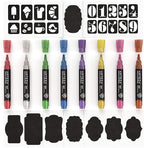 ARTEZA Liquid Chalk Markers, Set of 8, Metallic Colors, Erasable