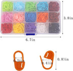 600Pcs Stitch Markers for Crocheting,15 Colors Crochet Stitch Markers for Knitting and Crafting
