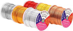 Mandala Crafts 16 Gauge Anodized Aluminum Craft Wire for Jewelry Making – 390 FT Colored Flexible Silver Copper Light Gold Gray Gold Red Wire - Bendable for Bonsai Armature Crafting Sculpting