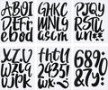 Outus 576 Pieces 8 Sheets Letters Stickers Self Adhesive Vinyl Letter Alphabet Number Stickers Mailbox Numbers Sticker, Decals for Classroom Decor, Sign, Door(Black,6 Inch)