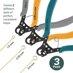 The Beadsmith One Step Loopers Combo Pack – Includes 1.5 mm, 2.25 mm & 3 mm Looper Pliers, Use With 18-26g Craft Wire, 3 pc