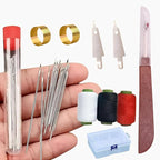Big Eye Steel Sewing Needles Kit, 2025 New Stainless Steel Sewing Needle for Hand Sewing, 34PCS Big Eye Steel Needles Set - Long & Thin Handmade Quilting & Sewing Needles Kit for DIY Sewing (34pcs)