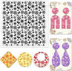 CHGCRAFT Daisy Polymer Clay Texture Sheets Butterfly Silicone Texture Stamp Clay Texture Mat Flower Modeling Pattern Pad Texture Sheets for Polymer Clay Jewelry and Clay Earrings Tools