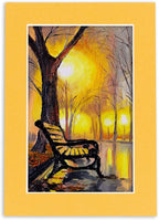 11x14 Mat Bevel Cut for 8.5x11 Photos - Acid Free Topaz Orange Precut Matboard - For Pictures, Photos, Framing - 4-ply Thickness