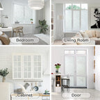 Haton Window Privacy Film, Frosted Glass Static Cling Sun Heat Blocking Window Clings, Frosting Opaque Coverings, Vinyl Removable Stickers Tint for Home Door Office, Non Adhesive 11.8" x 78.7"