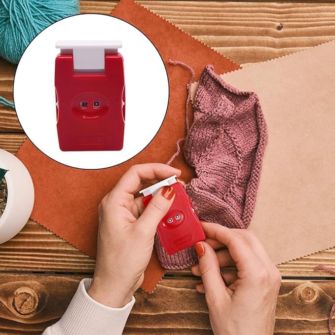 RUIAN Knitting Counter Stitch Needle Marking Tool Mini Crochet Stitch Counter Knitting Stitch Counter Plastic Knit Stitch Counter (Red)