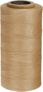 uxcell 150D 0.8mm Flat Waxed Thread 284 Yards Polyester Leather Sewing Waxed String Hand Stitching Waxed Cord for Leather Stitching Sewing Bookbinding DIY Craft Ginger Yellow
