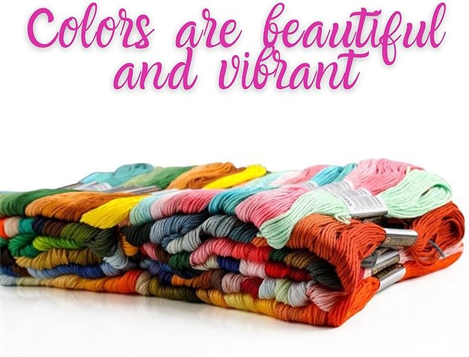 Athena’s Elements Embroidery Floss | Rainbow Thread for Embroidery, Cross Stitch Thread, Crafting Arts Embroidery Strings Bulk with Needles Plus White and Black Floss（447 Colors）
