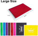 GTLZLZ Large Ink Pad for Rubber Stamps, 5" x 4" Washable Craft Stamp Pad for Kids, Fingerprint Ink Pad for Paper, Scrapbooking, Wood Fabric (Green)
