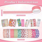 Washi Tape Set - 40 Rolls of 1.5cm Wide Decorative and Craft Tape for Scrapbooking and Bullet Journal Supplies