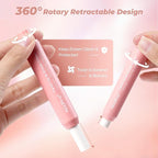 Nicpro 6 Pack Rotary Retractable Erasers Pen Style, Aesthetic Pastel Twist Erasers in Macaron Colors, Clean Erasing TPE Eraser for School Supplies, Office, Drawing & Journaling