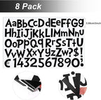 TaoBary 544 Pcs 2 Inch 16 Sheets Large Letter Stickers, Upper and Lower Case, Adhesive Vinyl Alphabet Sticker for Bulletin Board, Poster, Bottle, DIY, Notebook(Black,2 Inch)