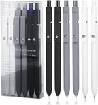 Ddaowanx Gel Pens, 0.5mm Fine Point Quick Dry Black Ink Pens Retractable, Nursing School Essentials,School Supplies, Gifts for Women (6Pcs-Black Ink)