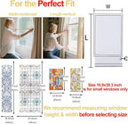 3D Stained Glass Window Privacy Film, Heat Control UV Blocking Static Cling Decorative Window Film for Bathroom,Front Door,Home Non Adhesive 16.9 x 39.3 inches Colorful Abstraction