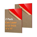 2 Pcs Red Acrylic Sheets for Laser Cutting Thick 3mm 8x12x1/8In Red Acrylic Sheet with Protective Paper for Handcrafts Signs