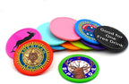 500 Personalized Plastic Chips, Custom Poker Chip, Print Your Logo Image or Text, Good for Golf Ball Markers, Challenge Coins, Business Cards, Drink Tokens