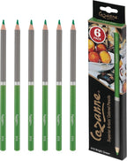 Creative Mark Cezanne Premium Colored Pencils Bright Green 6 Pack - Highly-Pigmented Drawing Pencils - Coloring Pencils for Drawing, Blending, Coloring, and More