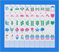 American Mahjong Tile Set with Carrying Bag and Accessories, 160 Acrylic Engraved Mahjong Tiles(Light Blue