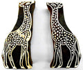 CraftsofIndia® Pair of Giraffe Wooden Blocks Stamps for Printing on Textiles, Pottery Crafts,Henna, Scrapbooking (Set of 2)