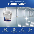 Epoxy Floor Paint, Epoxy Colored Sand Floor Paint, High-Gloss Marble Effect Self-Leveling Coating, Waterproof, Non-Slip, Ultra-Durable for Garage, Basement, Wood Floors (Sea Gray,4.4 lb)