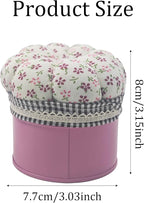 pson Pumpkin Shaped Pin Cushion with Storage Box, Cute Sewing Needle Holder for Quilting, DIY Crafts, Needlework, Sewing(Flowery)