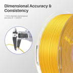 ELEGOO Silk PLA Filament 1.75mm Silver Grey 250g, Shiny 3D Printer Filament Dimensional Accuracy +/- 0.02mm, 250g Spool Fits for Most FDM 3D Printers