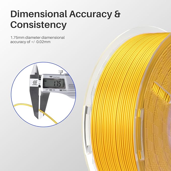 ELEGOO Silk PLA Filament 1.75mm White 1KG, 3D Printer Filament Dimensional Accuracy +/- 0.02mm, 1kg Plastic Spool(2.2lbs) 3D Printing Filament Fits for Most FDM 3D Printers
