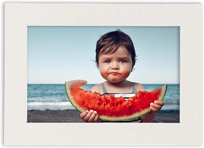 Pack of TEN 8x10 Mats Bevel Cut for 5.5x8.5 Photos - Acid Free Oyster Shell White Precut Matboards For Pictures, Photos, Framing - 4-ply Thickness