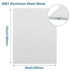 2Pack Aluminum Sheet & Plates 8 x 12 x 1/8 Inch, 6061 Heavy Duty Aluminum Sheets with Protective Film, 3MM Thick Flat Plain Panel Plate Metal Sheet Plate for Crafting Structural Framing Base Plate