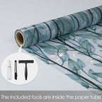 DKTIE Nature Pattern Rainbow Window Film Decorative Stained Glass Window Film Static Cling Films Easy Apply Removable Comes with Tools (U1747-rainbow, 17.7" x 78.7")