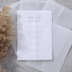 UNIQOOO 70 Pack Vellum Jackets for 5x7 Invitations, Elegant Pre-Folded Vellum Paper, 115GSM Frosted Vellum Cover Wedding Envelopes, Vellum Wraps