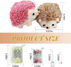 2 Hedgehog Sewing Pincushion with 200 Pieces Sewing Pins Set for Sewing DIY Projects Jewelry Decor Dressmaker