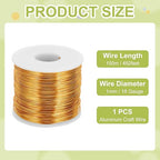 MECCANIXITY 20 Gauge Anodized Aluminum Craft Wire Bendable Bonsai Training Wire 771 Feet 0.8mm for Sculpting Crafts Wreath Floral Beading Jewelry Making, Yellow