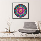 Wooden Puzzles for Adults, Mandala Puzzles 500 Pieces, Unique Shaped Jigsaw Puzzles for Adults and Kids, Birthday Gifts Fun Challenge Family Game 16.5'' x 16.5''